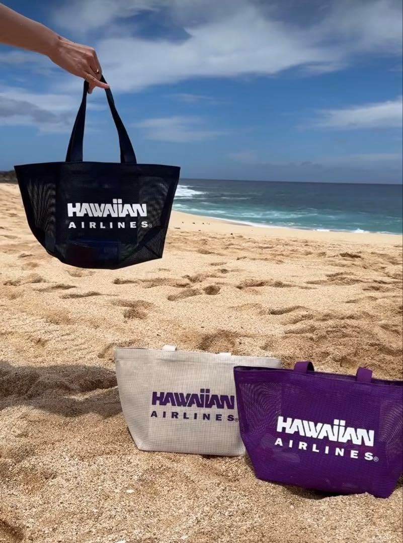 ハワイアン航空　メッシュ　バッグ ハワイアン航空メッシュバック ハワイアン航空メッシュトートバッグ